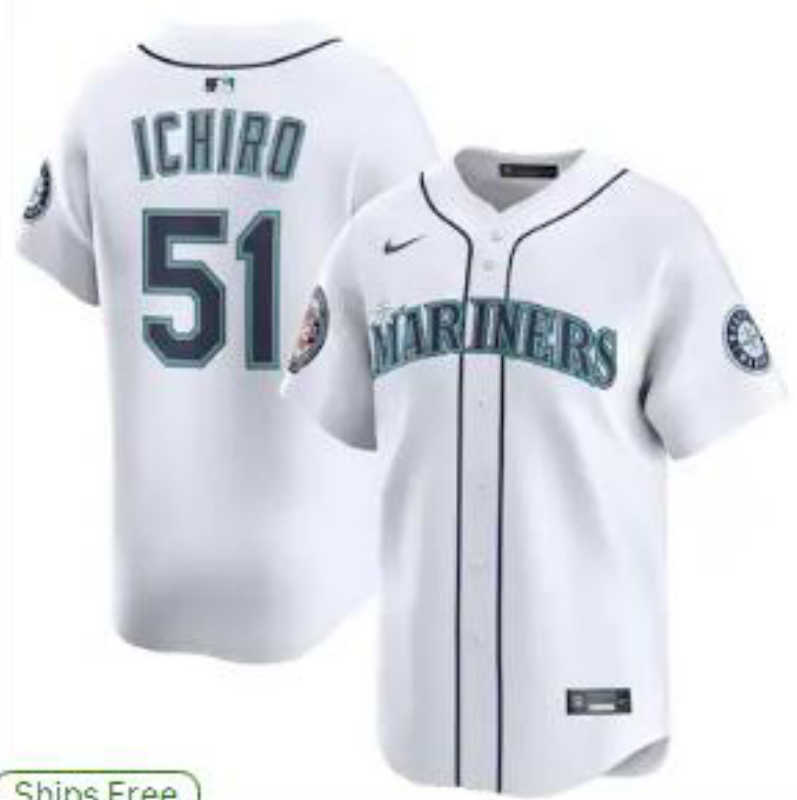 Men Seattle Mariners #51 Ichiro white MLB 2025 Nike jersey 001